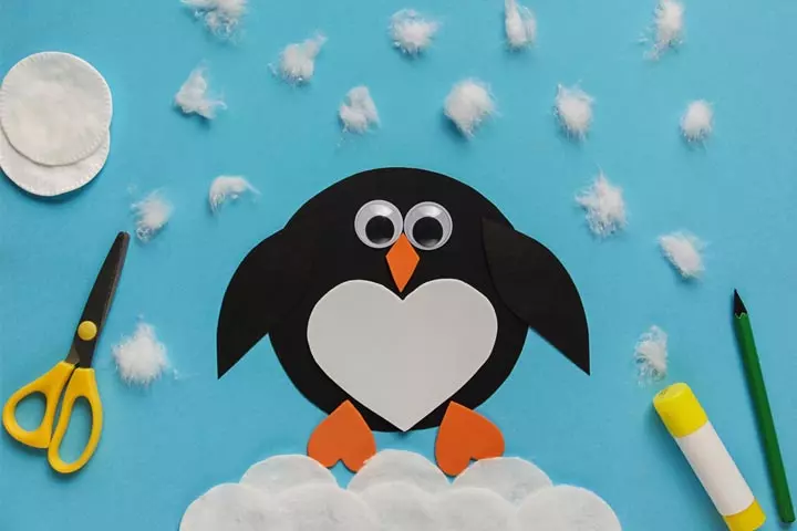 Felt penguin bird crafts for kids