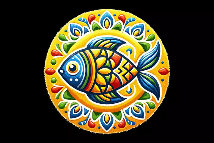 Fish rangoli design