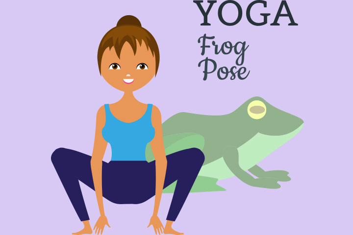 Frog pose (Mandukasana) yoga for toddlers