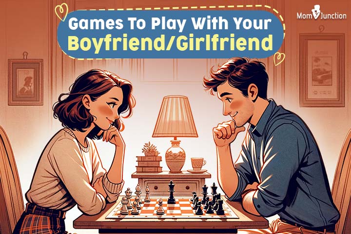 Couple playing board game