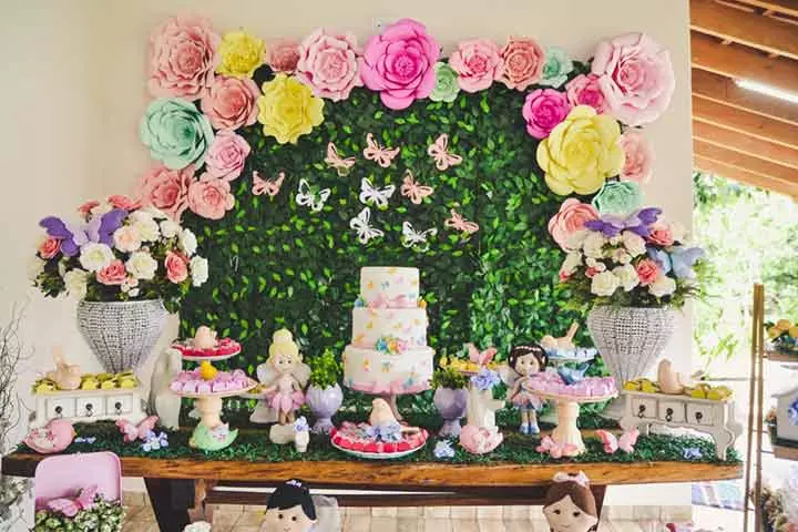 Garden themed first birthday party