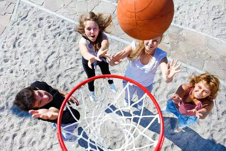 H-O-R-S-E basketball game for kids