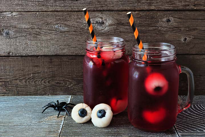 Halloween punch with eyes