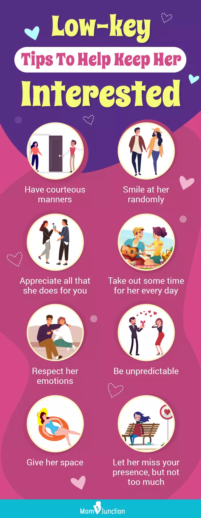 low key tips to help keep her interested (infographic)