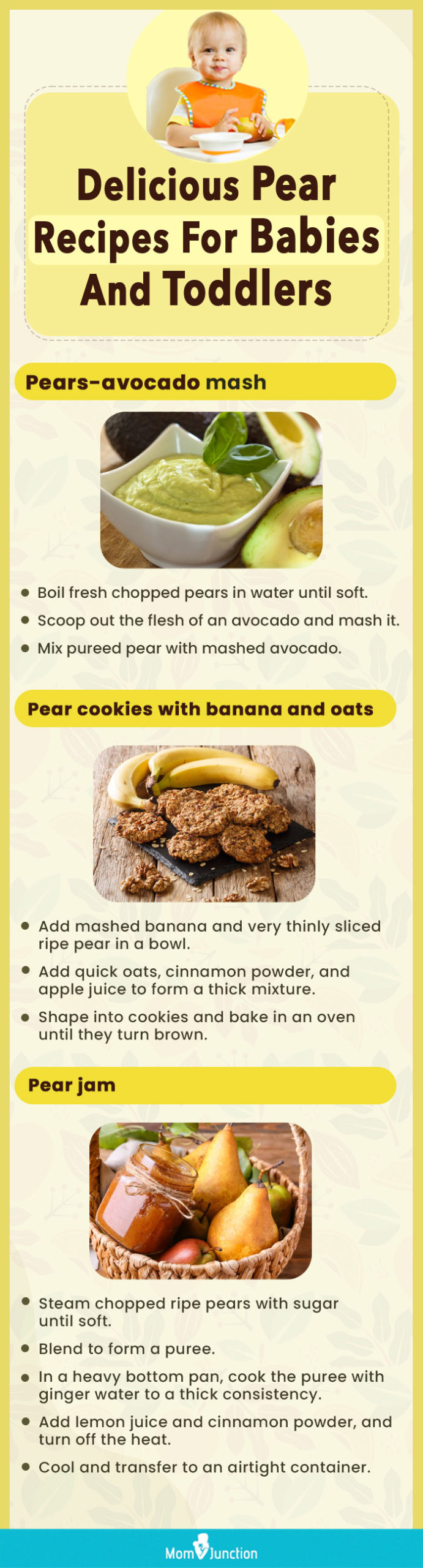 delicious pear recipes for babies and toddlers (infographic)