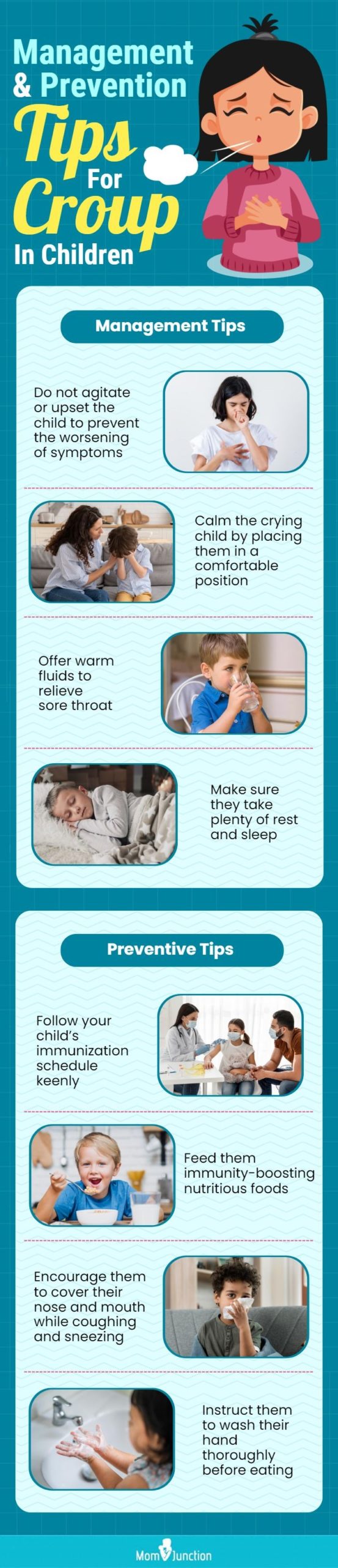 management and prevention tips for croup in children(infographic)