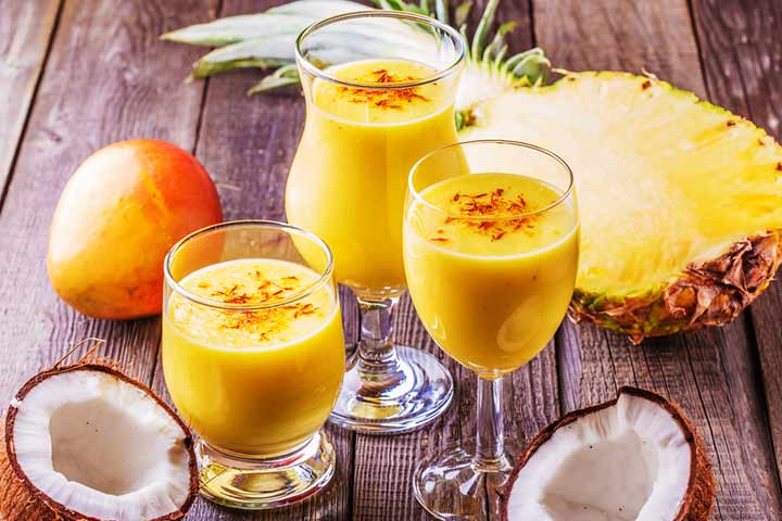 Kid-friendly mango and coconut milk vegan smoothie recipe