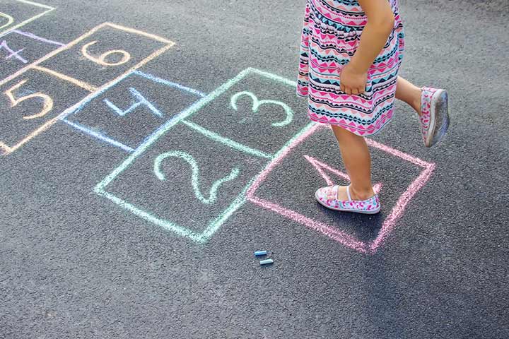 Nature's hopscotch, earth day craft for kids