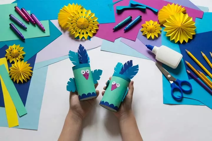 Paper cup bird crafts for kids