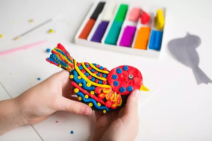 Playdough bird crafts for kids