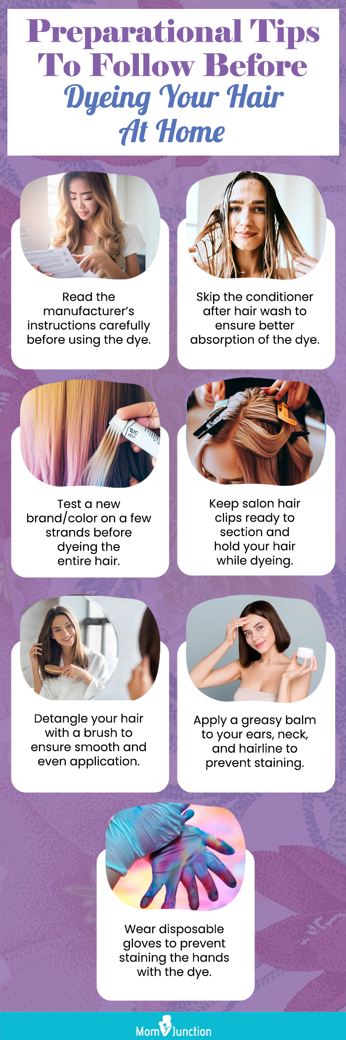 Preparational Tips To Follow Before Dyeing Your Hair At Home (infographic)