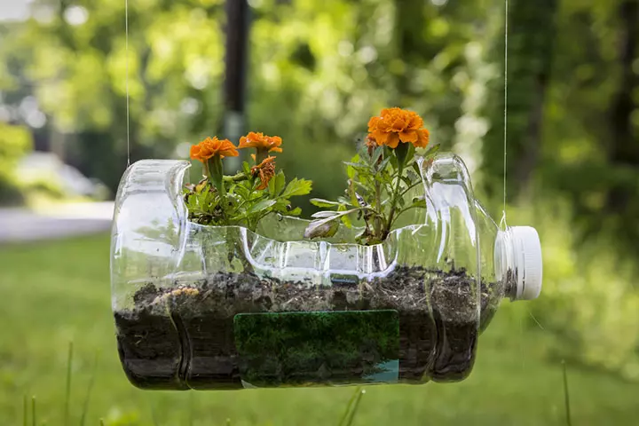 Recycled planter, earth day craft for kids