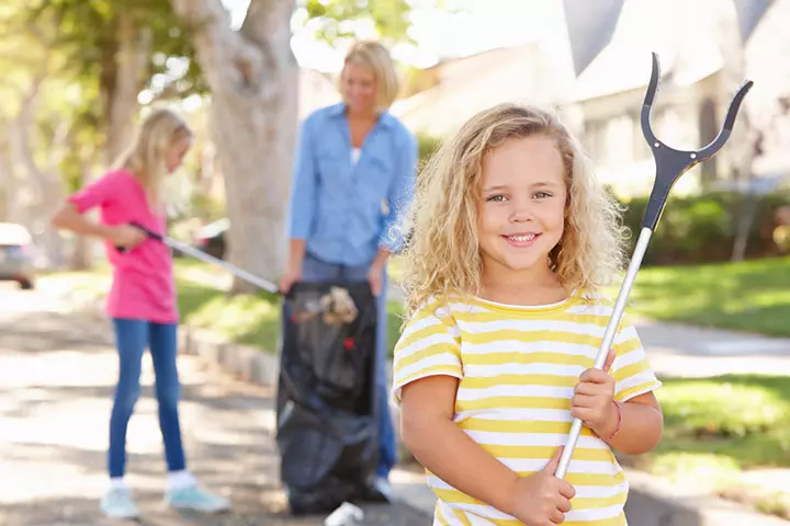 Start a neighborhood clean-up drive, earth day activity for kids
