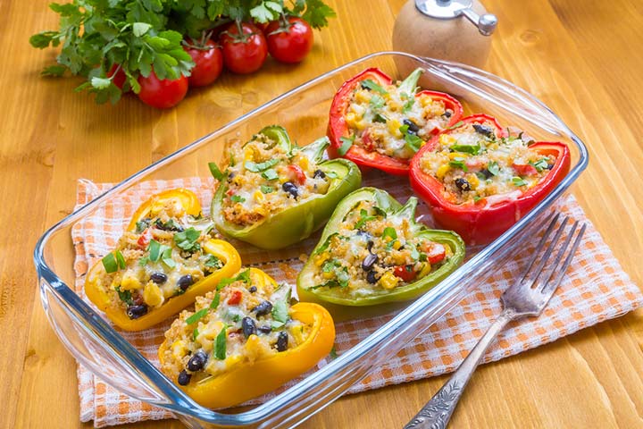 Kid-friendly stuffed bell peppers with quinoa recipe for dinner