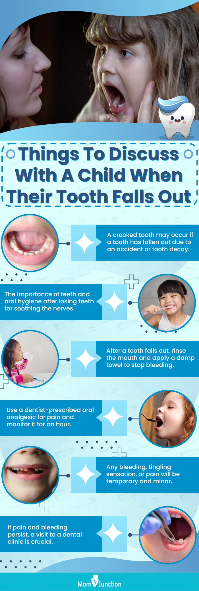 things to discuss with a child when their tooth falls out(infographic)
