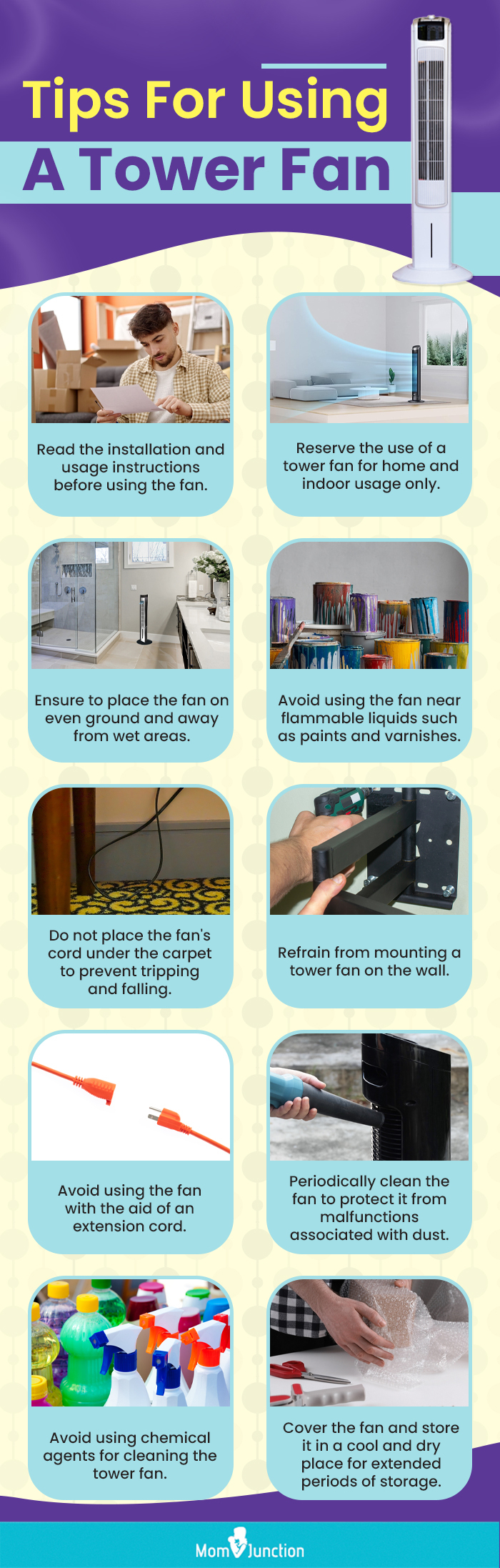 Tips For Using A Tower Fan (infographic)