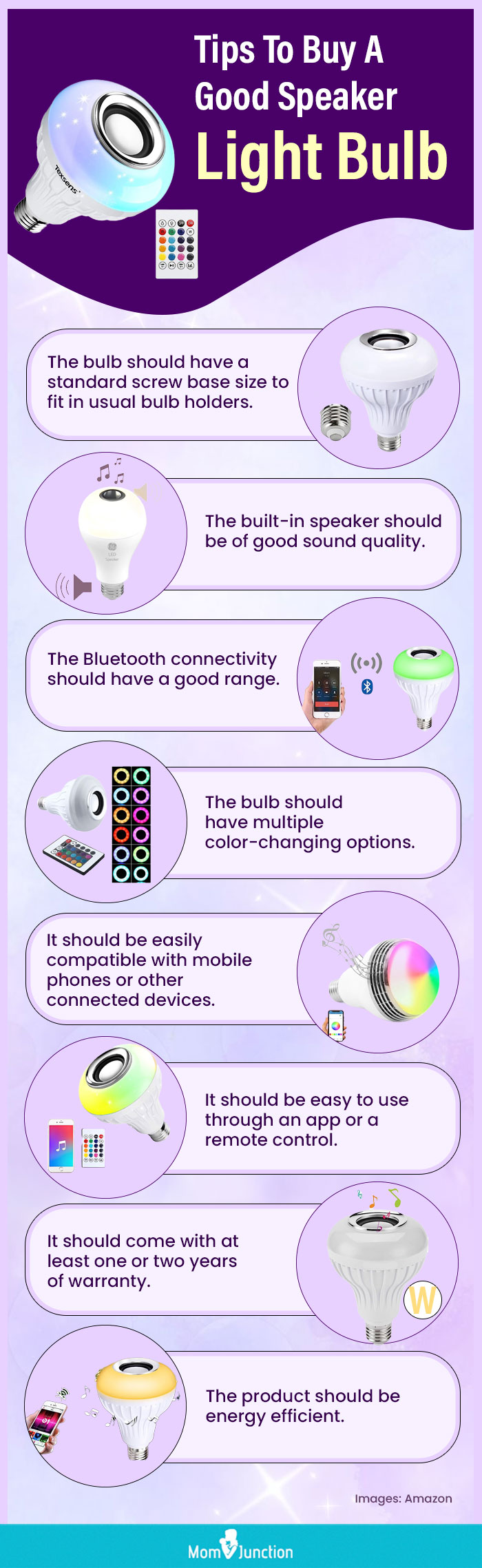 Tips To Buy A Good Speaker Light Bulb (infographic)