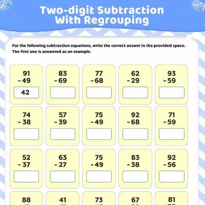 Subtraction Worksheets For Kids - Free & Printable | MomJunction