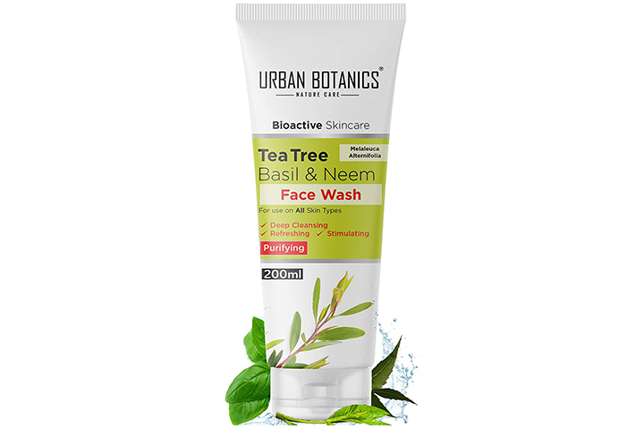 UrbanBotanics Tea Tree, Basil and Purifying Neem Face Wash