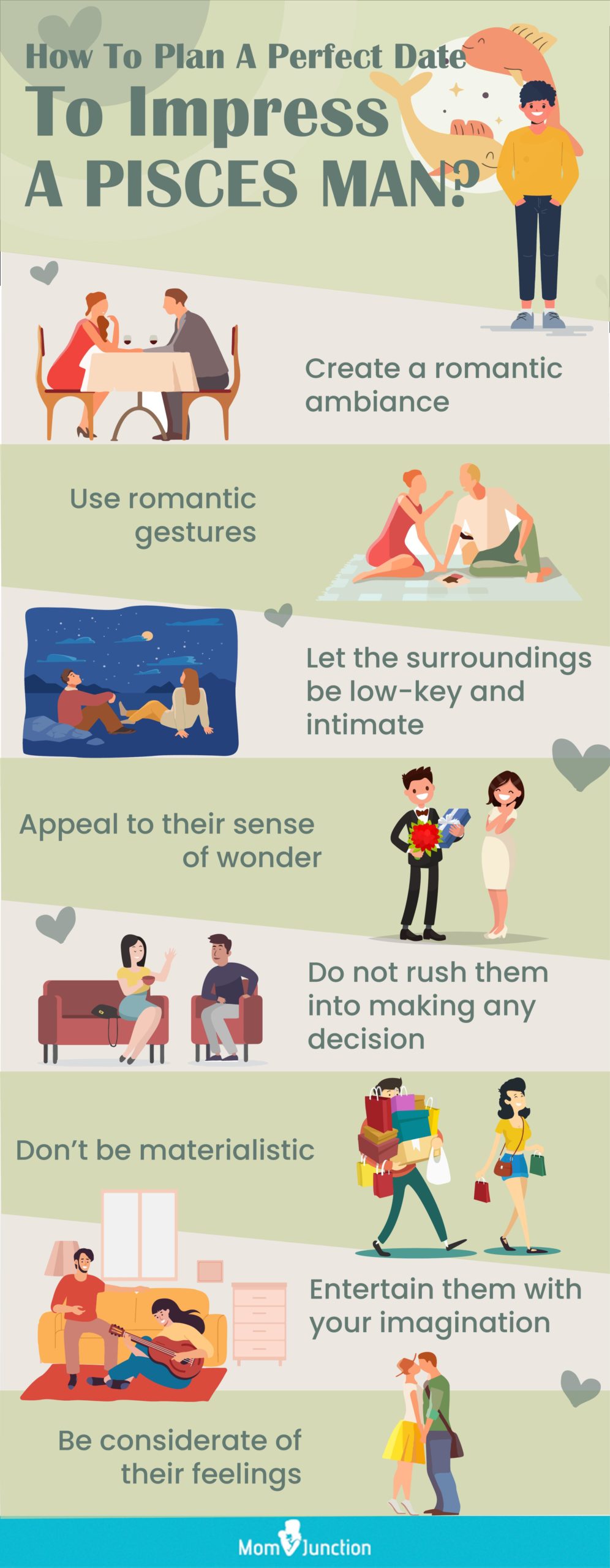 how to impress a pisces man (infographic)