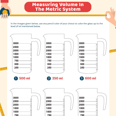 Measuring Worksheets: Volume In The Metric System