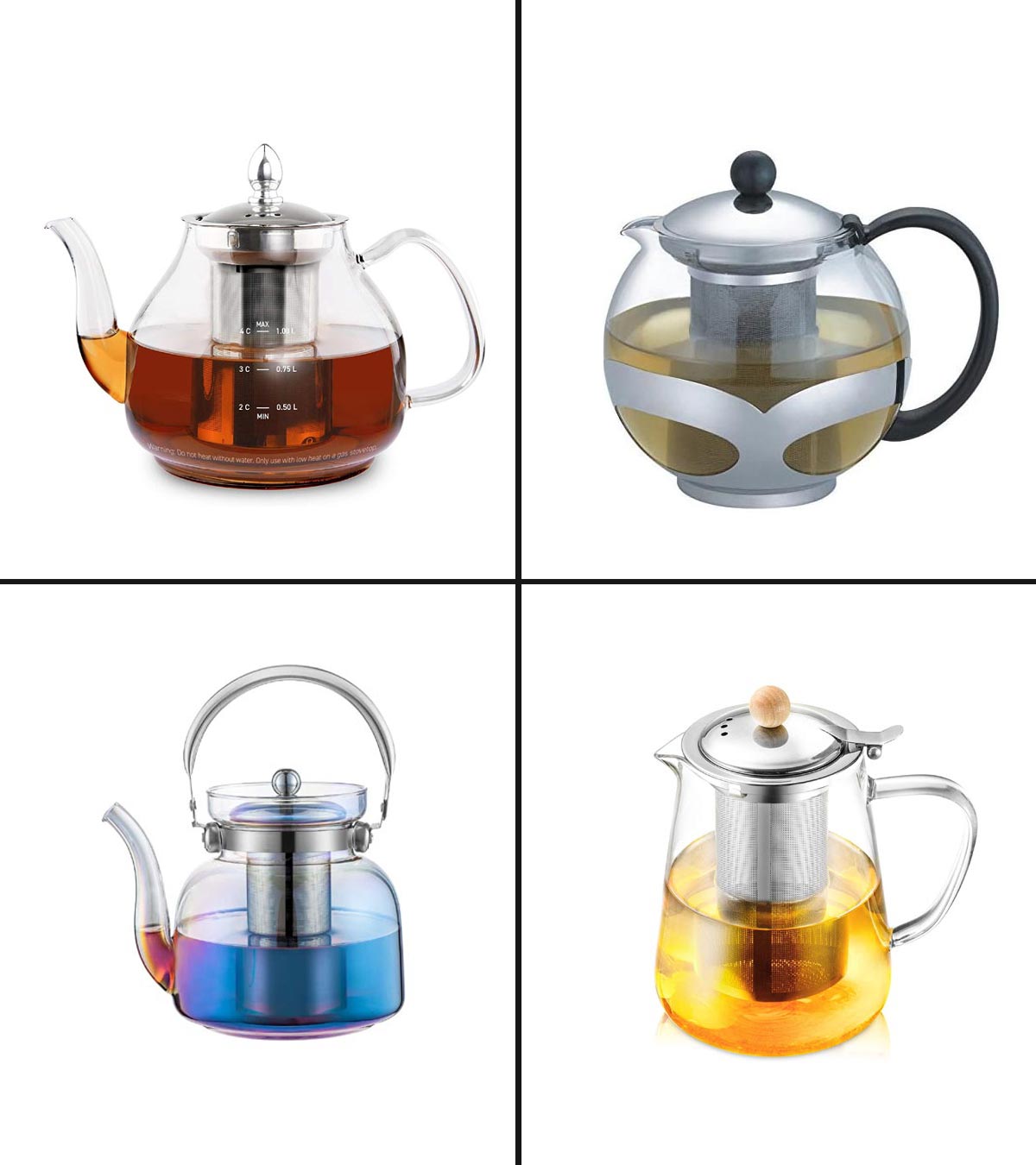 Vivoice Glass Teapot with Removable Infuser 1000 ml Borosilicate Glass Tea Pots Blooming and Loose Leaf Tea Pot,34 Ounce 