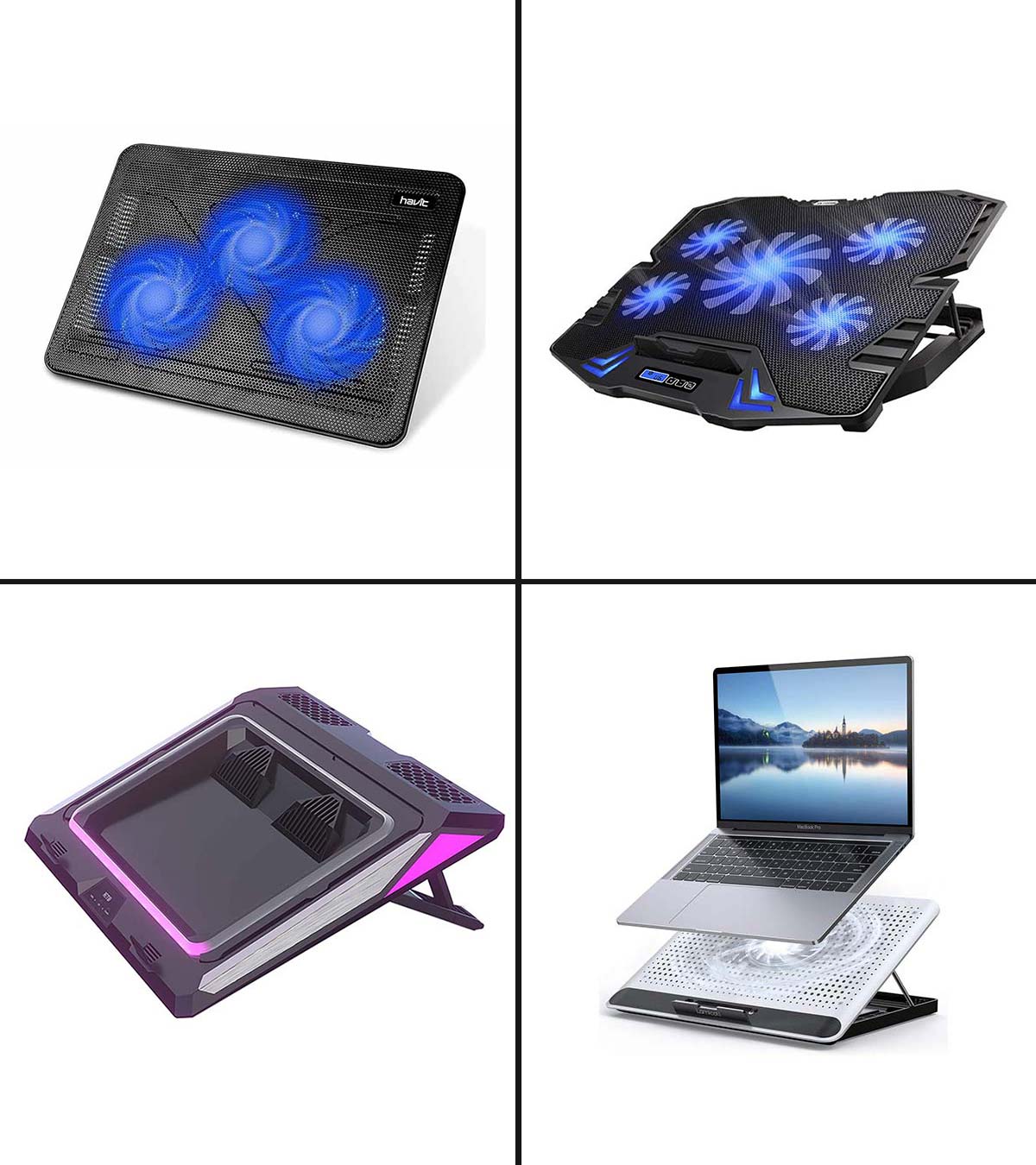 New Adjustable USB Notebook Cooling Cooler Laptop Stand IS930 Black 15 inches 