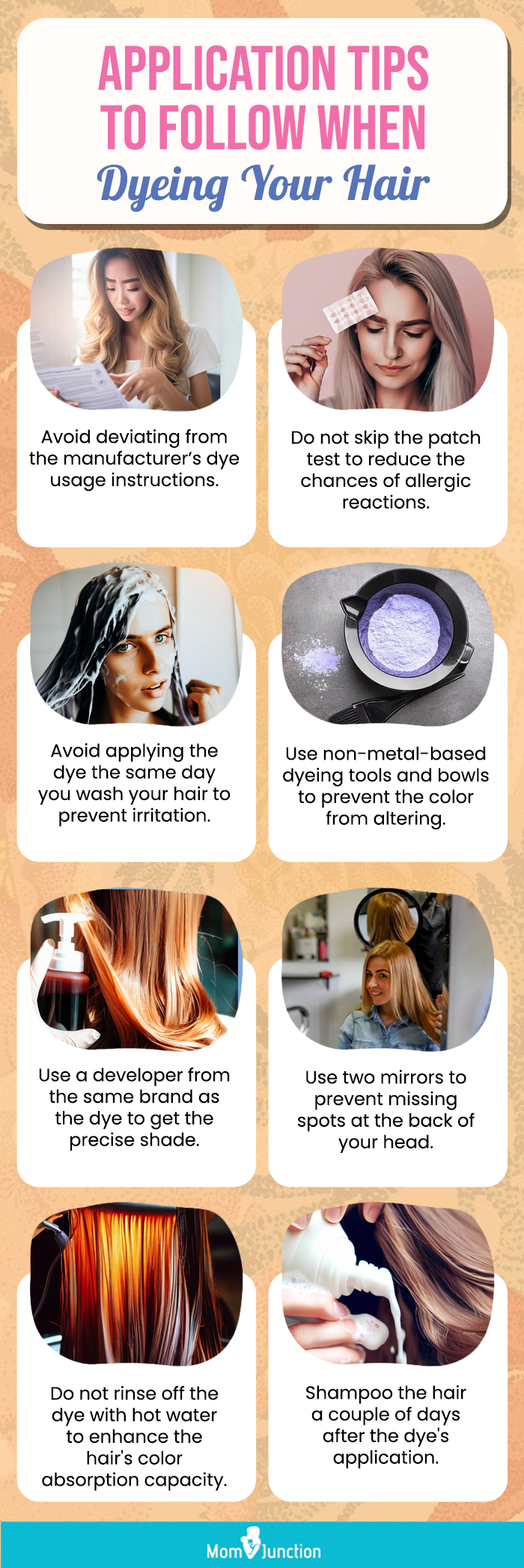 Application Tips To Follow When Dyeing Your Hair (infographic)