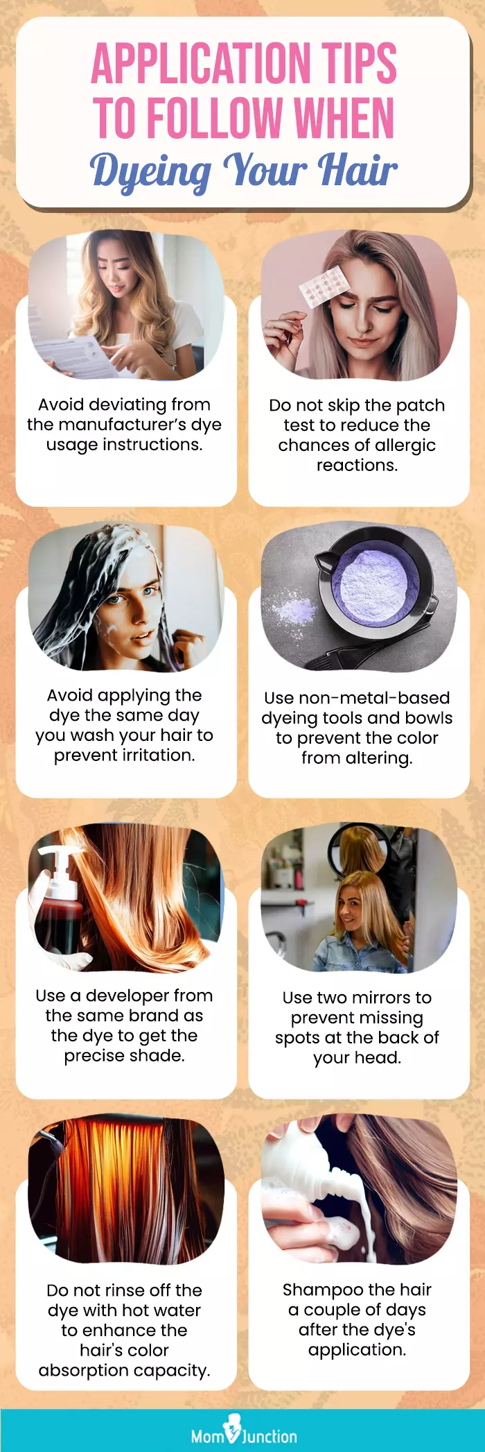  Application Tips To Follow When Dyeing Your Hair (infographic)