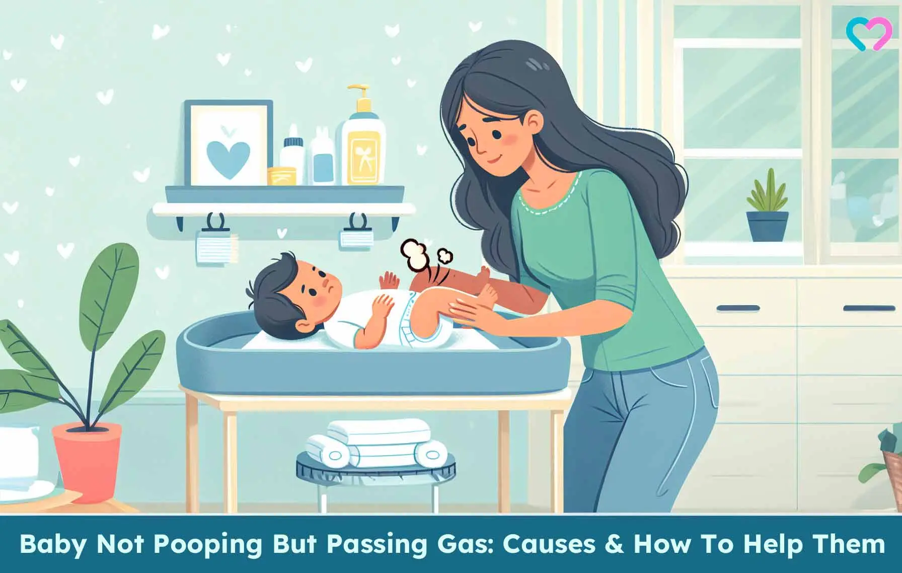 Baby Not Pooping But Passing Gas: Causes & How To Help Them_illustration