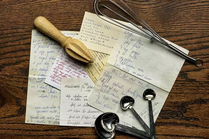 Family recipe book for games for family reunions