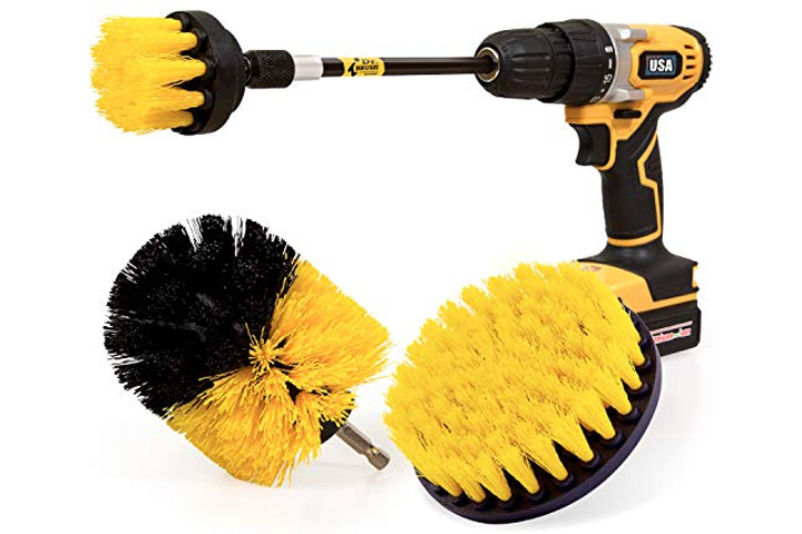 Holikme Four Pack Drill Brush Power Scrubber Cleaning Brushes