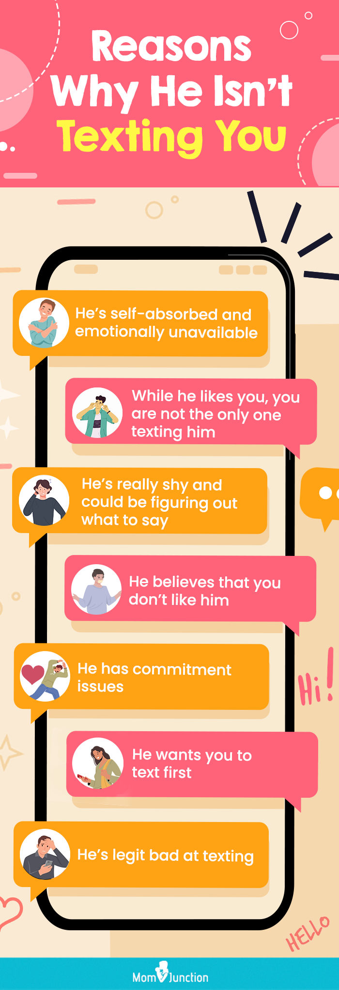 reasons for him to not text you (infographic)
