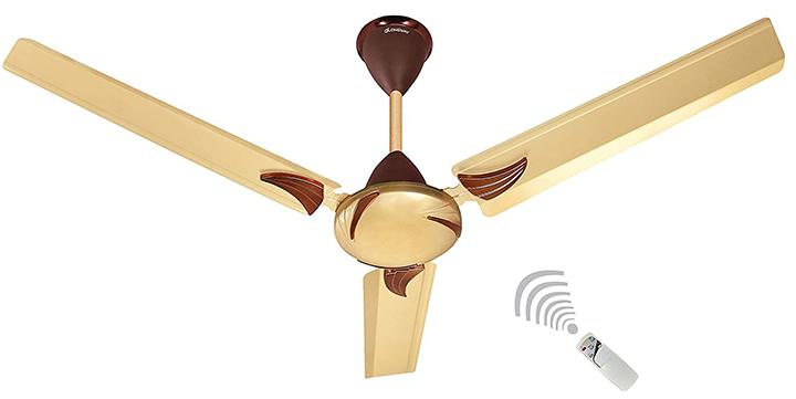 Longway Creta Golden Remote Controlled Ceiling fan