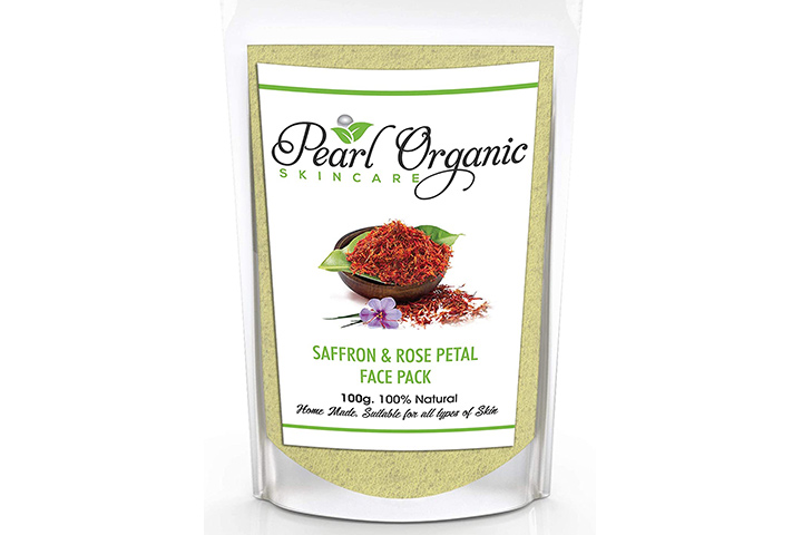 Pearl Organic Skincare Saffron & Rose Petal Face Pack