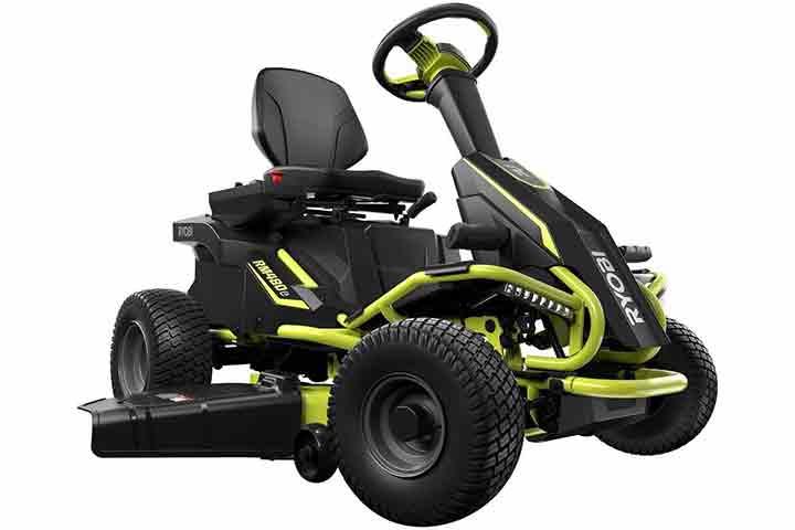 Ryobi 38 Inches Electric Rear Engine Riding Lawn Mower