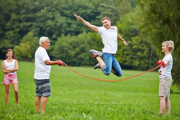 Skip rope contest for games for family reunions