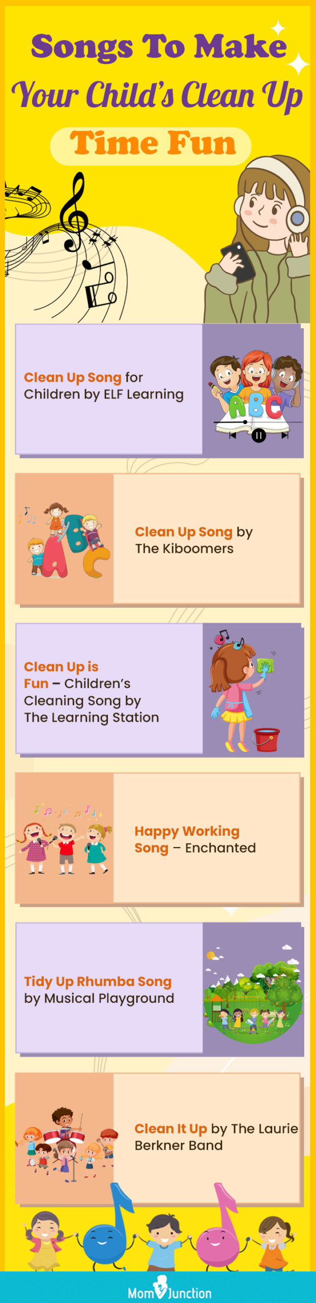 songs to make your child’s clean up time fun (infographic)