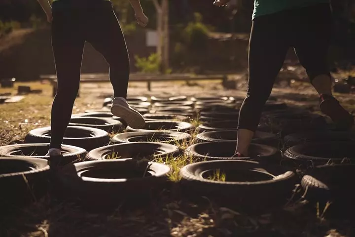 Spy training obstacle course for kids