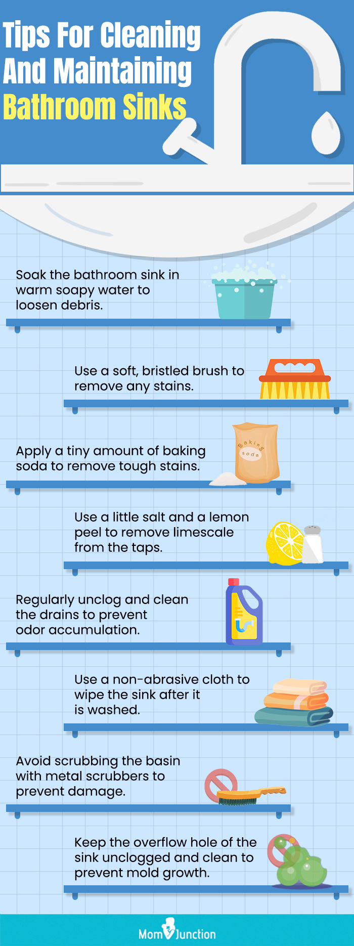 Tips For Cleaning And Maintaining Bathroom Sinks (infographic)