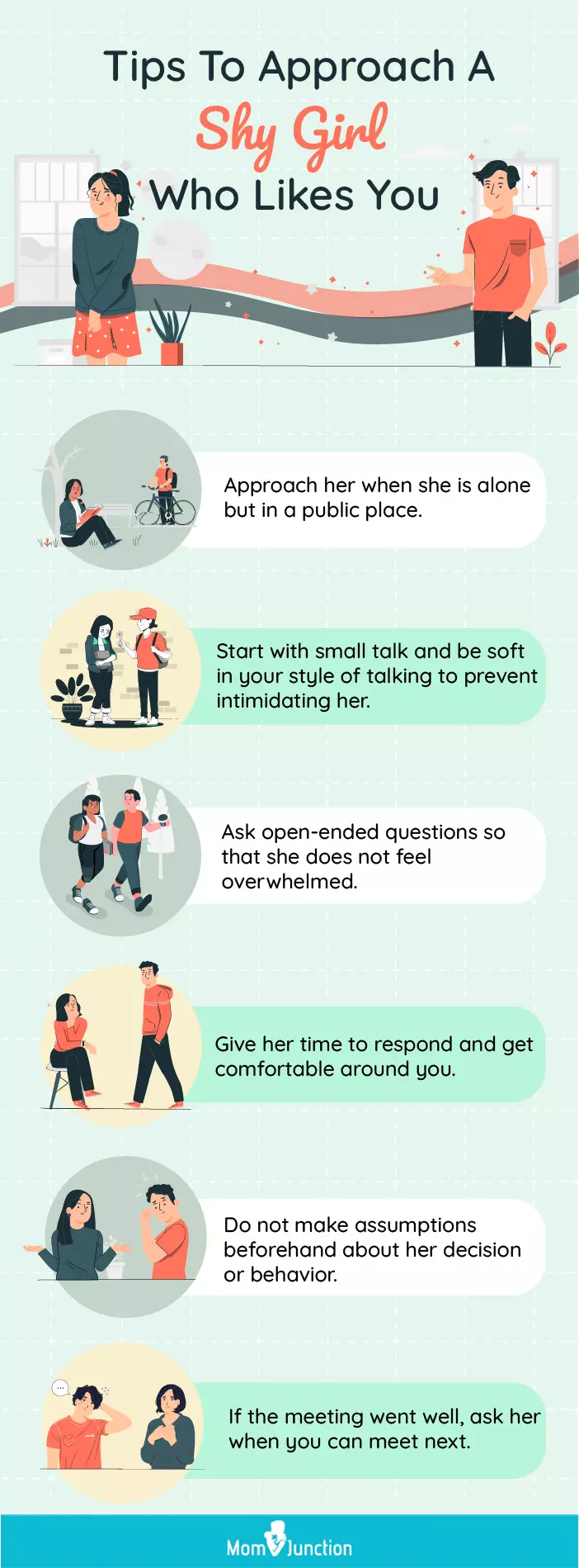 how to talk to a shy girl (infographic)
