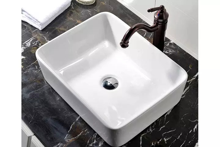 Vccucine Rectangle Ceramic Vessel Sink