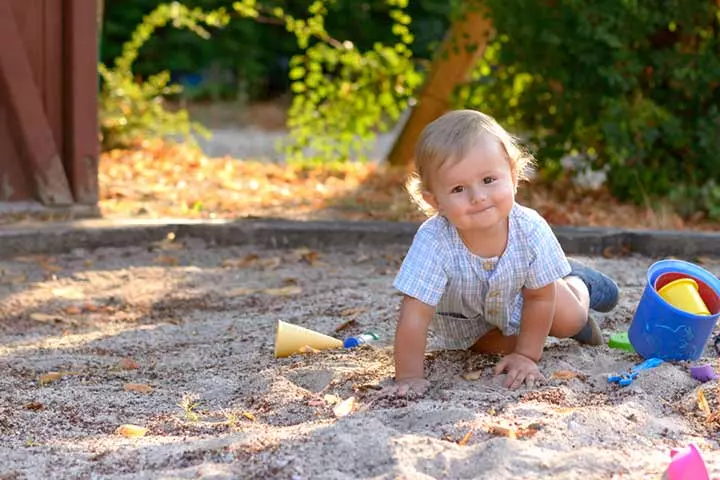 Visiting a playground, outdoor activities for babies