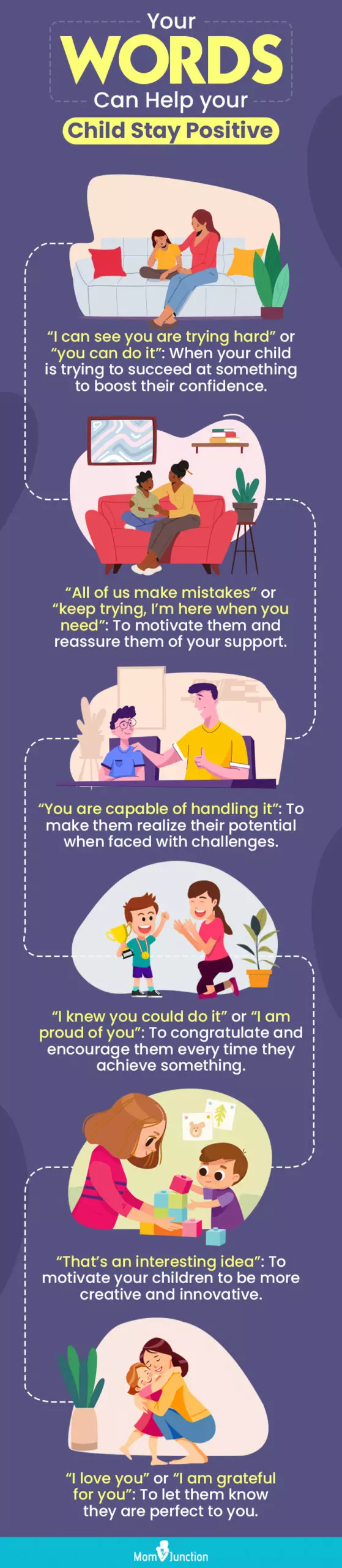 your words can help your child stay positive (infographic)