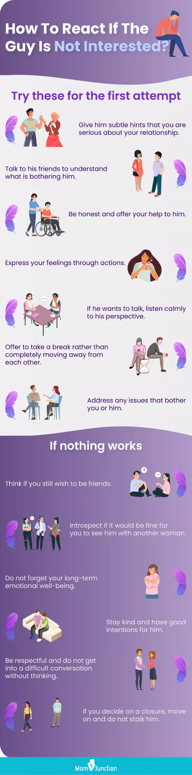 how to react if the guy is not interested (infographic)