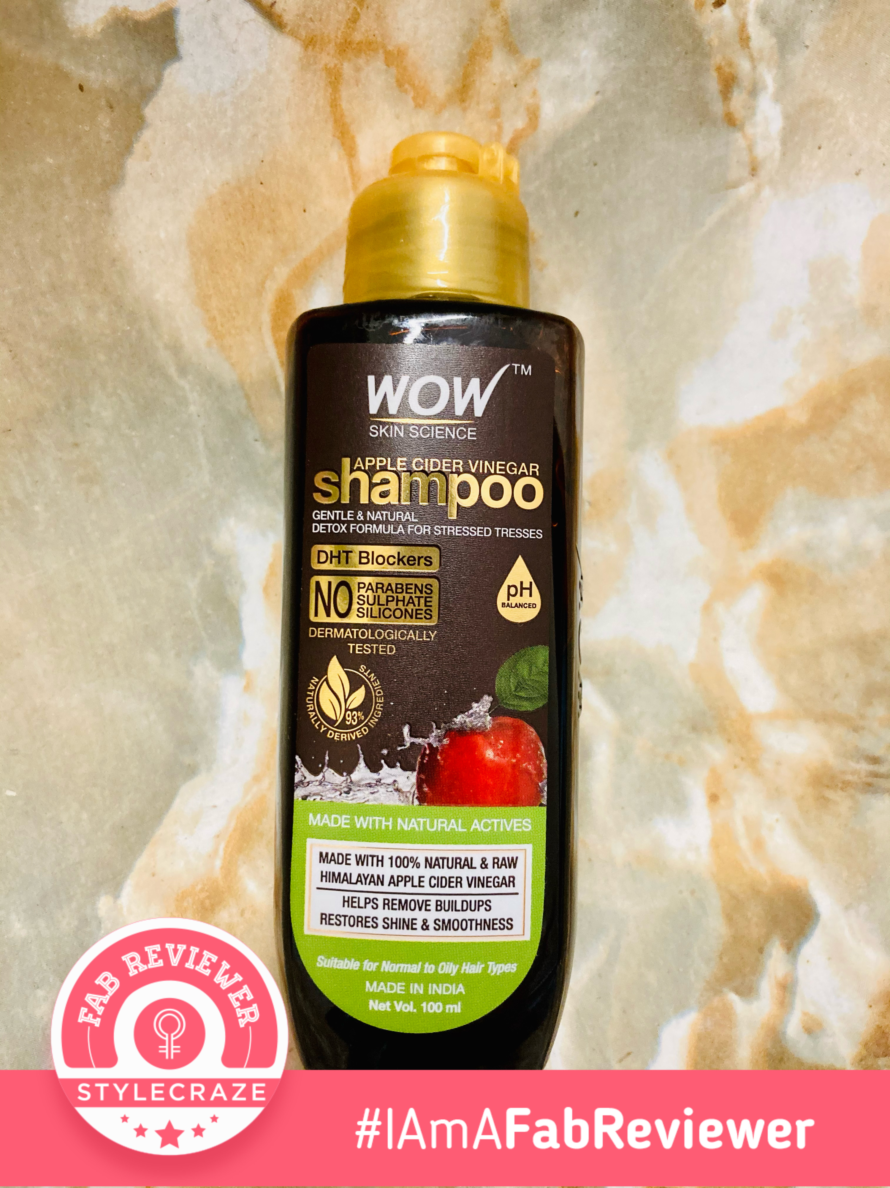 WOW Skin Science Apple Cider Vinegar Shampoo - No Parabens & Sulphate - 300 ml-Amazing-By karishma_richy