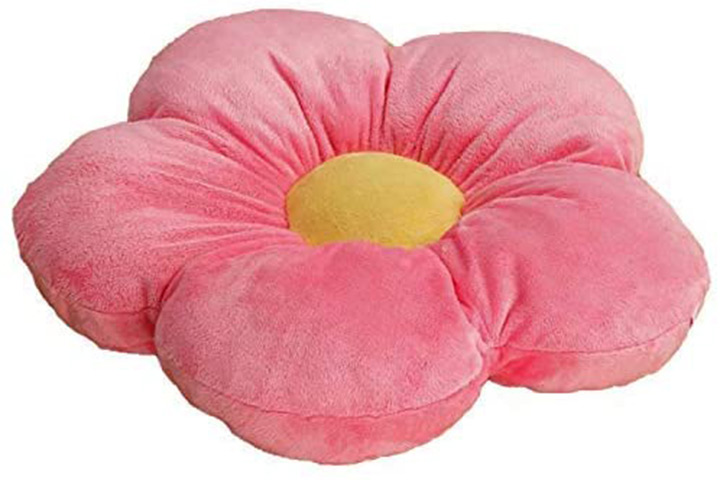 PHLPS Flower Shaped Floor Pillow Seating Pillow Flower Floor Pillow Seating Cushion Cushion Thick Plush Daisy Pillow Reading Pillow for Kids/Adult 90x90cm Color : Blue 