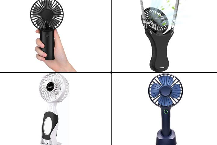 handheld fans nearby