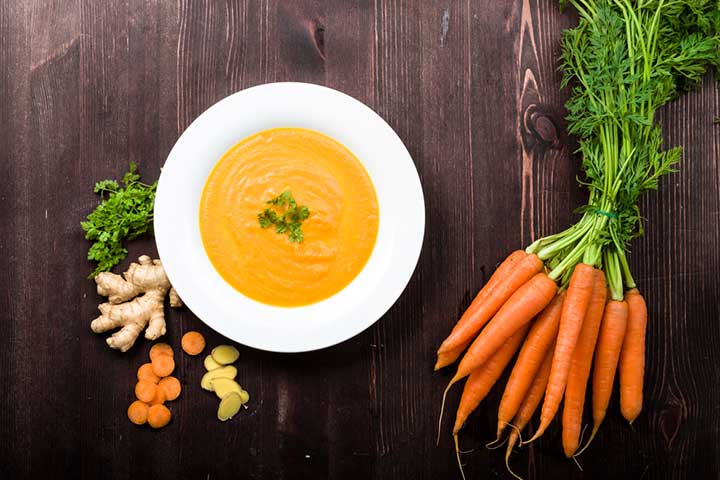 Carrot-ginger soup or puree