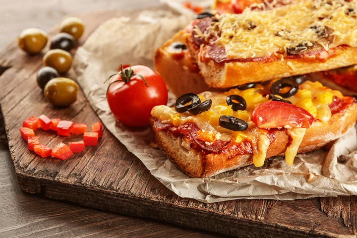Tuna melt pizza baguettes, fish recipe for kids